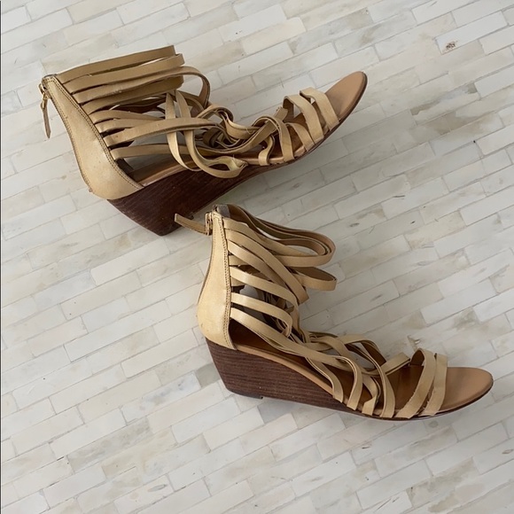 Hinge strappy wedge sandals - Picture 3 of 4